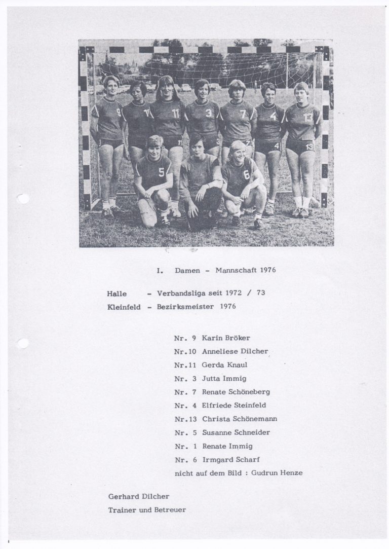 50 Jahre Handball 1976 Turn und Sportgemeinde TSG 1861 e.V.