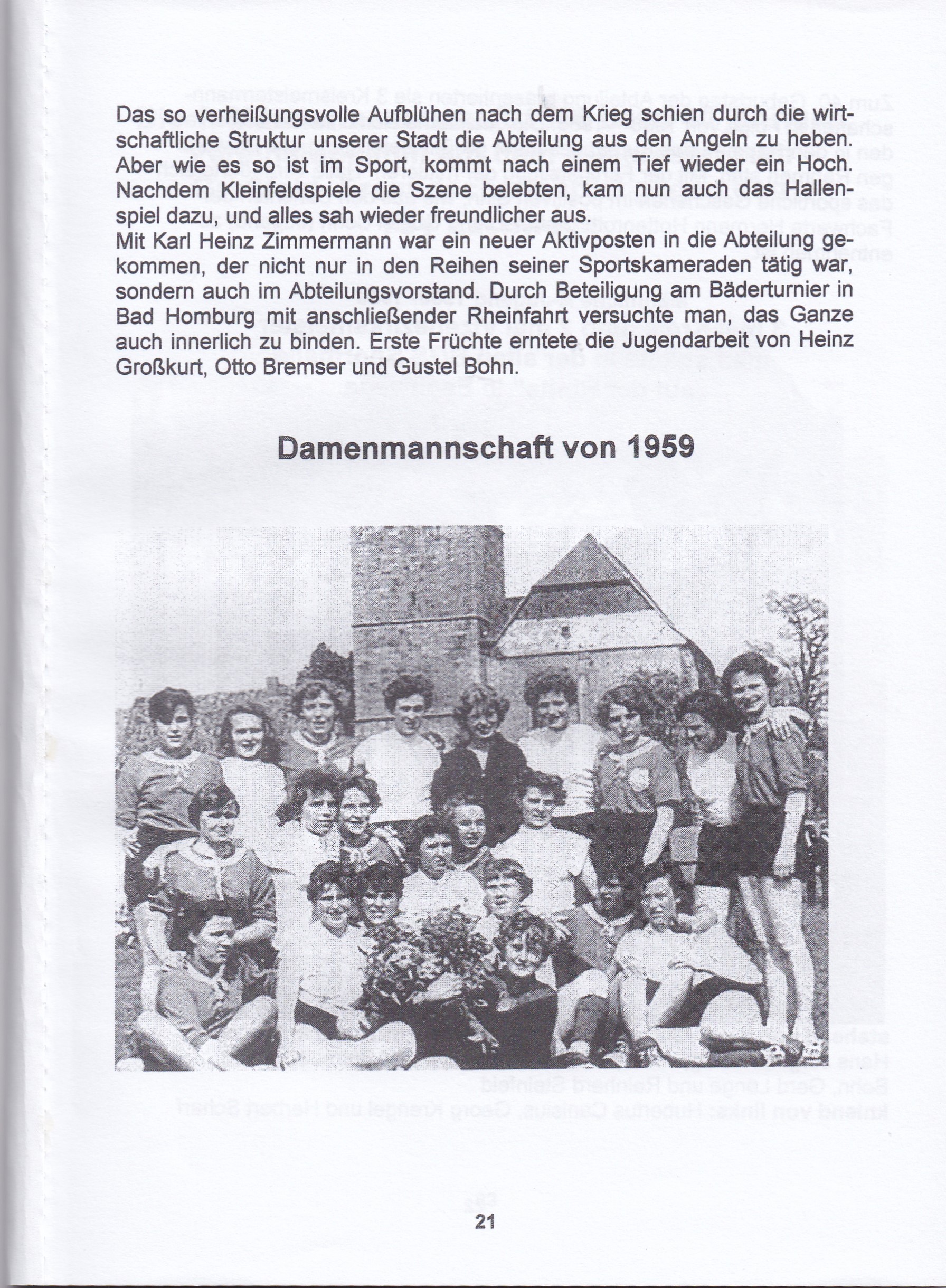 75 Jahre Handball 2001 Turn und Sportgemeinde TSG 1861 e.V.